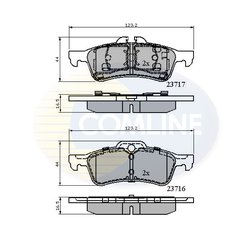 Set placute frana Comline CBP01317