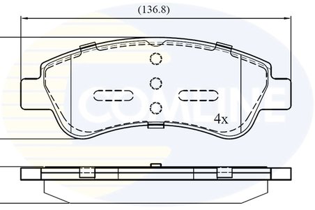 Set placute frana Comline CBP01525