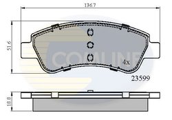 Set placute frana Comline CBP01525