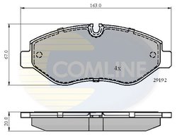 Set placute frana Comline CBP01555