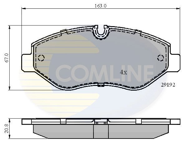 Set placute frana Comline CBP01555