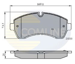 Set placute frana Comline CBP01569