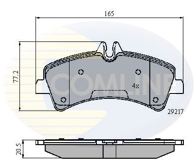 SET PLACUTE FRANA COMLINE CBP01575 - Compatibil cu MERCEDES-BENZ, VW