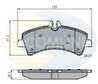 SET PLACUTE FRANA COMLINE CBP01575 - Compatibil cu MERCEDES-BENZ, VW