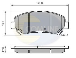 Set placute frana Comline CBP01577