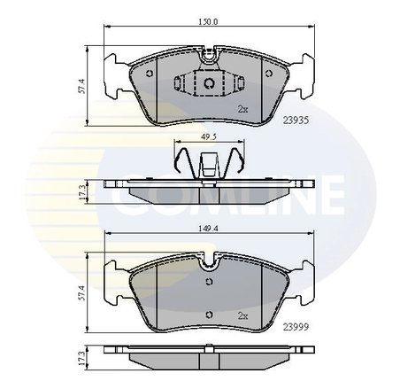 Set placute frana Comline CBP01590