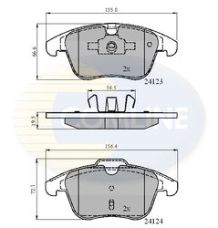 Set placute frana Comline CBP01591
