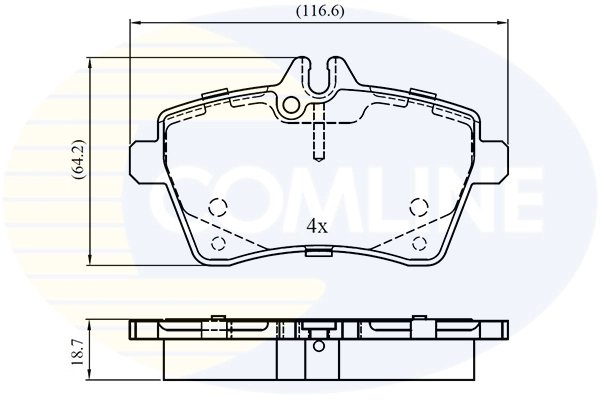 SET PLACUTE FRANA COMLINE CBP01592 - Compatibil cu MERCEDES-BENZ
