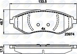 Set placute frana Comline CBP01598
