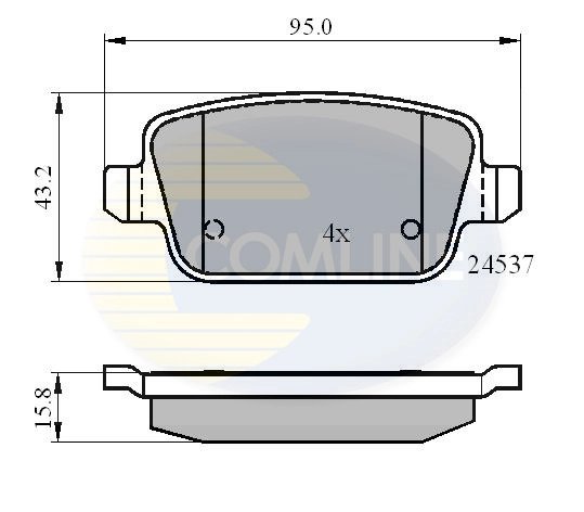 Set placute frana Comline CBP01610