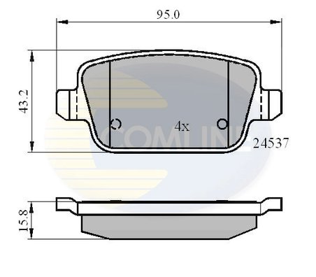 Set placute frana Comline CBP01610