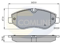Set placute frana Comline CBP01616