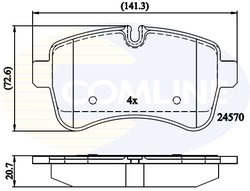 Set placute frana Comline CBP01617