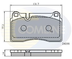 Set placute frana Comline CBP01626