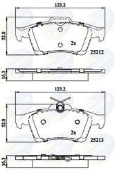 SET PLACUTE FRANA COMLINE CBP01629 - Compatibil cu FORD, MAZDA, VOLVO
