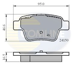 Set placute frana Comline CBP01658