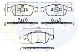 SET PLACUTE FRANA COMLINE CBP01677 - Compatibil cu DACIA, NISSAN, RENAULT