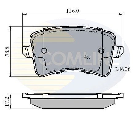 Set placute frana Comline CBP01709