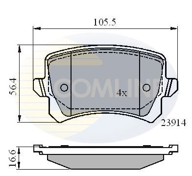 SET PLACUTE FRANA COMLINE CBP01712 - Compatibil cu AUDI, SEAT, VW