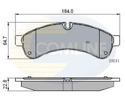 Set placute frana Comline CBP01727