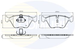 Set placute frana Comline CBP01744
