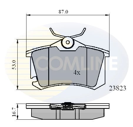 Set placute frana Comline CBP01761