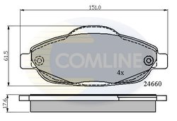 Set placute frana Comline CBP01765
