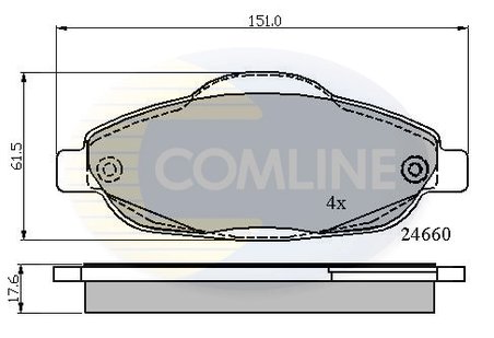Set placute frana Comline CBP01765