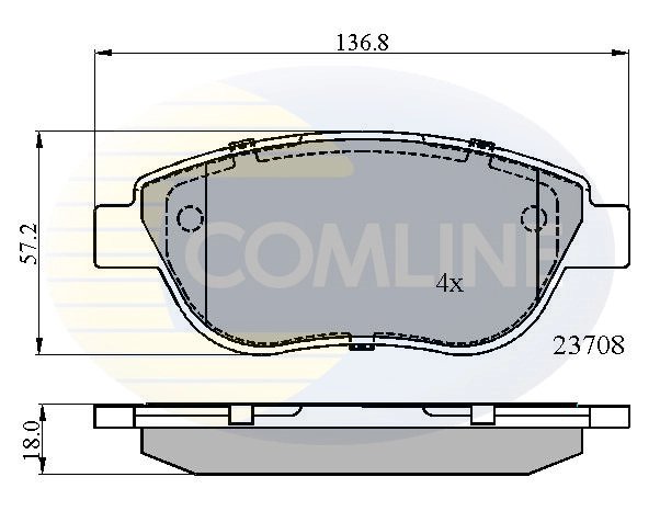 Set placute frana Comline CBP01783