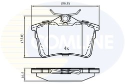 Set placute frana Comline CBP01797