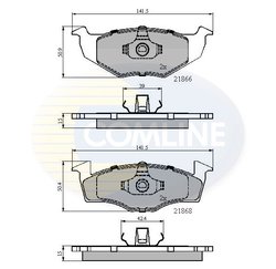 SET PLACUTE FRANA COMLINE CBP0180 - Compatibil cu SEAT, VW