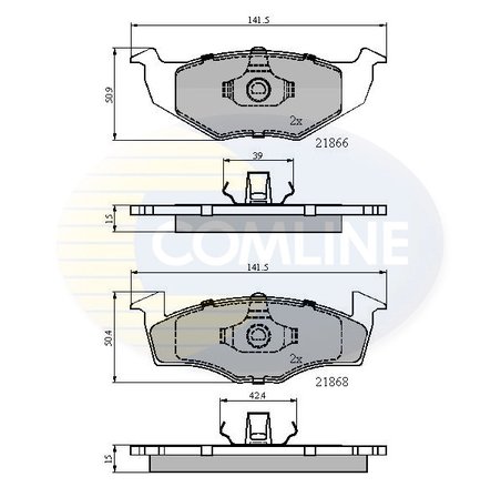 Set placute frana Comline CBP0180