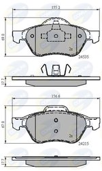 Set placute frana Comline CBP02017