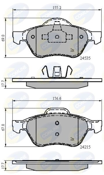 SET PLACUTE FRANA COMLINE CBP02017 - Compatibil cu RENAULT