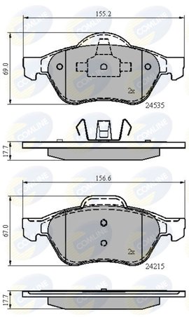 SET PLACUTE FRANA COMLINE CBP02017 - Compatibil cu RENAULT