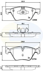 SET PLACUTE FRANA COMLINE CBP02011 - Compatibil cu BMW