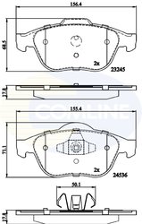 SET PLACUTE FRANA COMLINE CBP02020 - Compatibil cu RENAULT