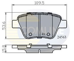 Set placute frana Comline CBP02022