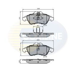 Set placute frana Comline CBP0212