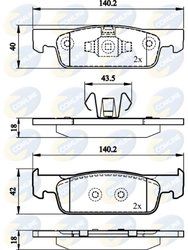 SET PLACUTE FRANA COMLINE CBP02144 - Compatibil cu DACIA, RENAULT, SMART
