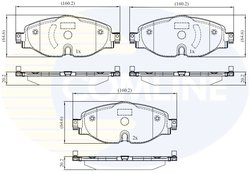 Set placute frana Comline CBP02158