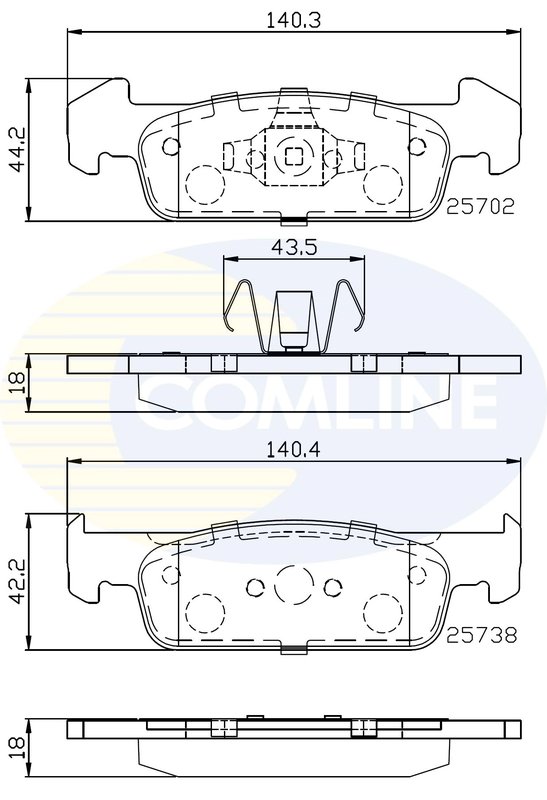 Set placute frana Comline CBP02223