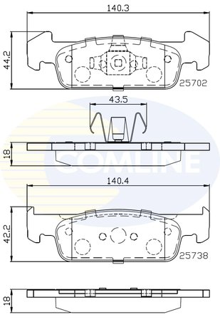 Set placute frana Comline CBP02223
