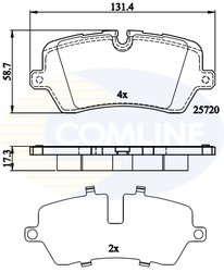 Set placute frana Comline CBP02256