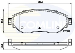 Set placute frana Comline CBP02285