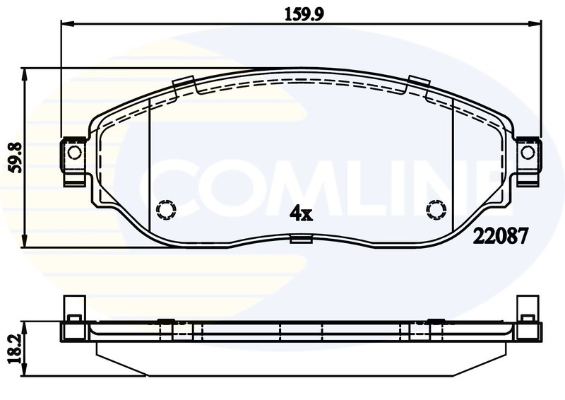 SET PLACUTE FRANA COMLINE CBP02285 - Compatibil cu FIAT, NISSAN, OPEL, RENAULT, VAUXHALL