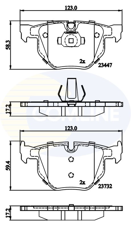 Set placute frana Comline CBP02295