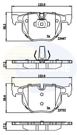 Set placute frana Comline CBP02295