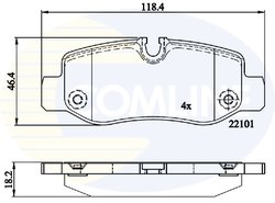 Set placute frana Comline CBP02315
