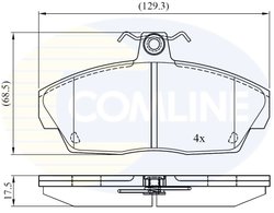 SET PLACUTE FRANA COMLINE CBP0232 - Compatibil cu LAND ROVER
